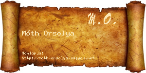 Móth Orsolya névjegykártya