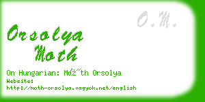 orsolya moth business card